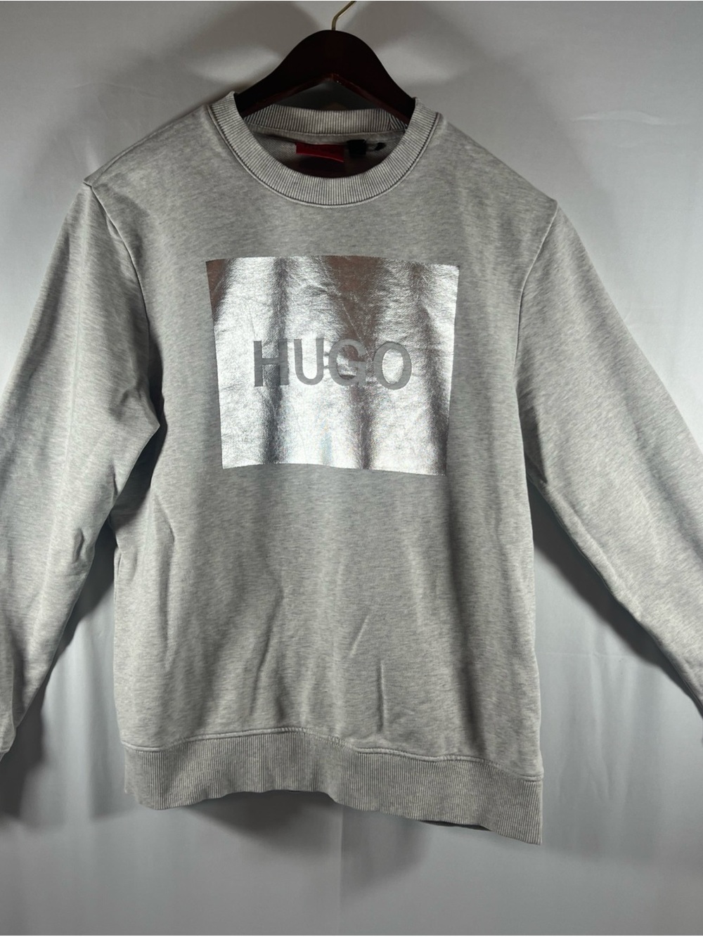 HUGO Boss Duragol Men's Gray Crewneck Sweatshirt Cotton Style 50472693 Size M